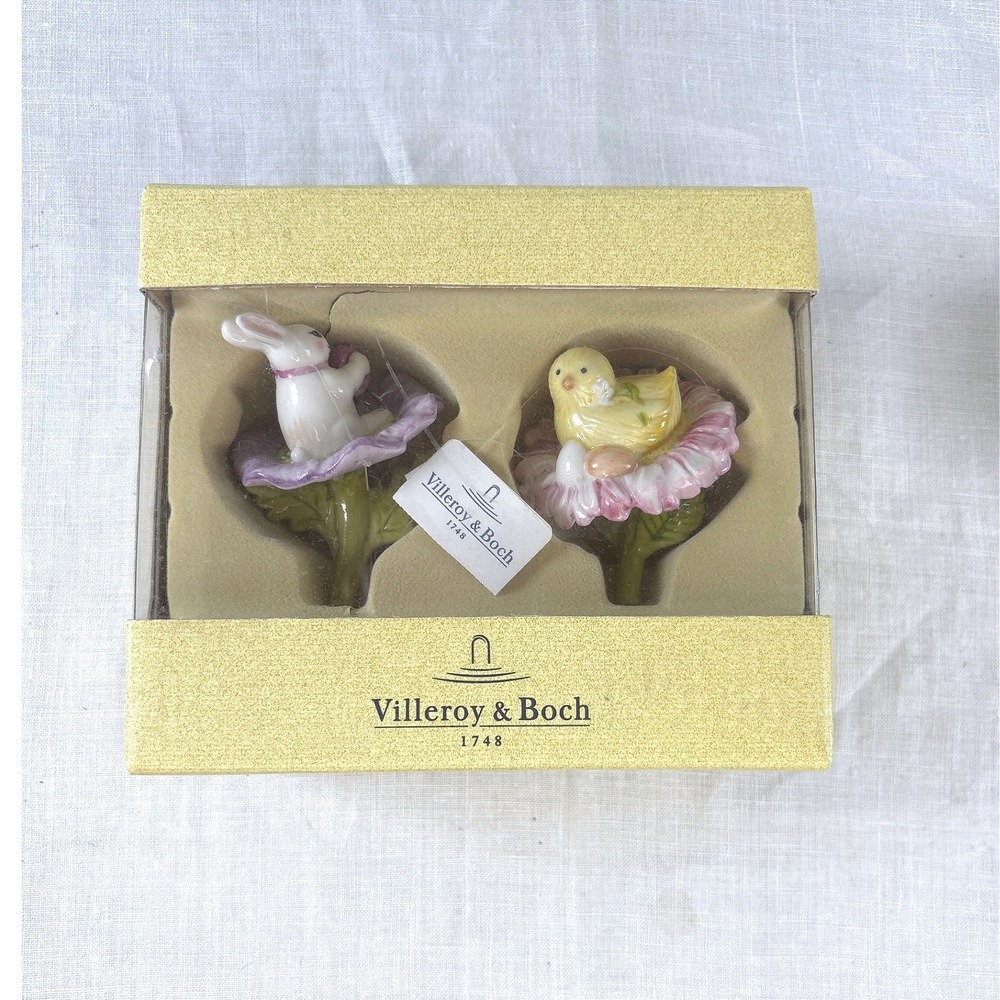 Villeroy & Boch Flower Friends Bunny Chick Porcelain Ornament Set